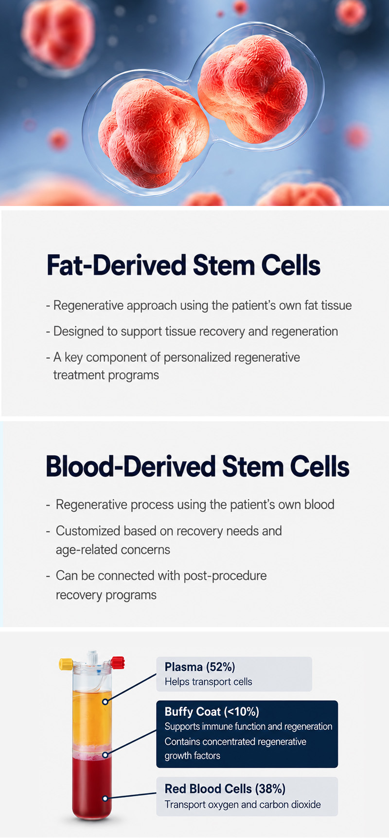 Fat-Derived Stem Cells / Blood-Derived Stem Cells