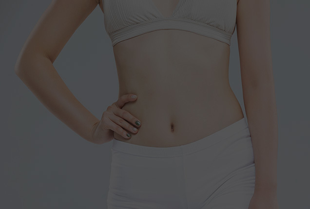 Tummy tuck incision inside panty line with medical adhesive for minimal scarring at NANA Korea