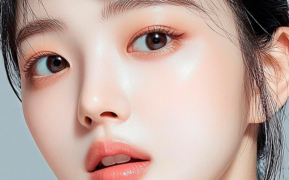 Before and after lower canthoplasty creating a gentle S-line under the eyes without scarring at NANA Korea