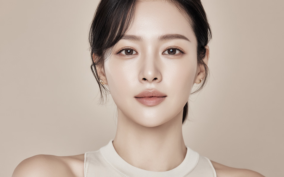 Before and after forehead reduction hairline lowering surgery at NANA Plastic Surgery Korea